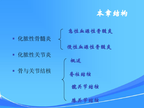 外科护理学--骨与关节感染病人的护理