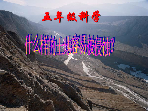 《什么样的土地容易被侵蚀》PPT课件教科小学科学五上