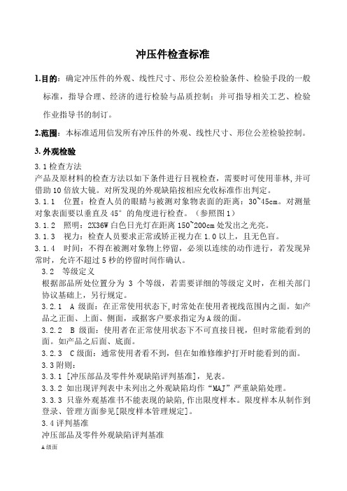 冲压件检查标准