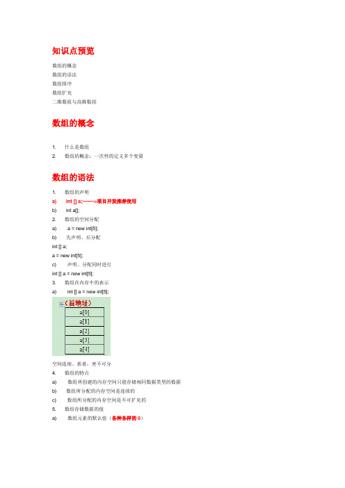 《Java知识点总结系列》第五章——数组篇
