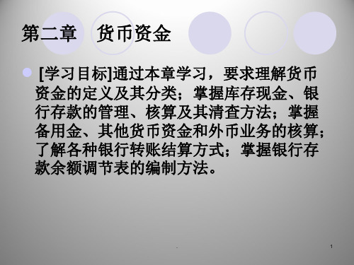 货币资金的核算PPT课件