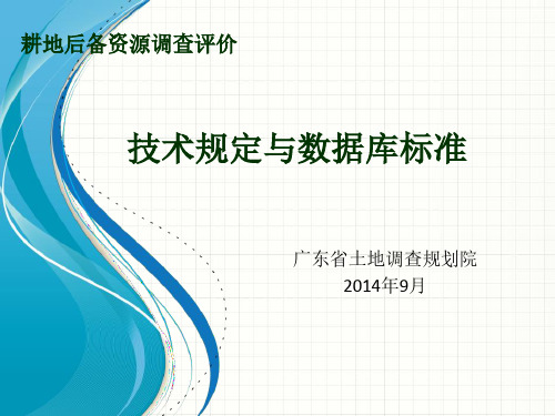 (仅供参考)耕地后备资源技术规范与数据库标准