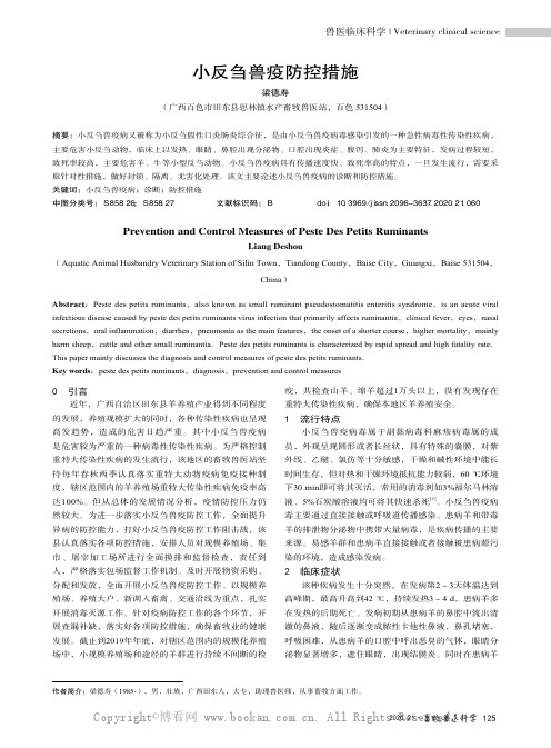 小反刍兽疫防控措施