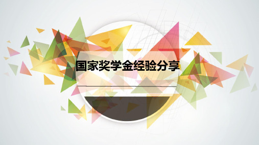 研究生国家奖学金经验分享