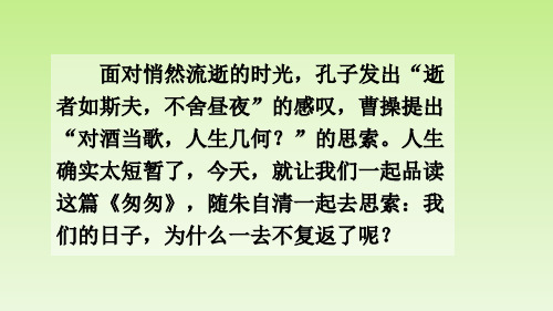 部编版教材《匆匆》ppt精品1