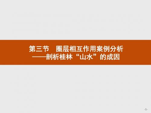 鲁教版必修一 3.3.第三节 圈层相互作用案例分析——剖析桂林“山水”的成因 课件 (共26张PPT)