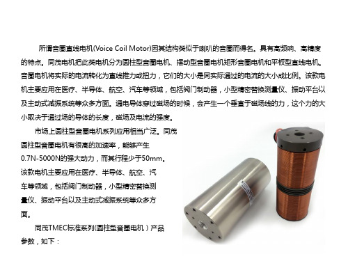圆柱型音圈电机