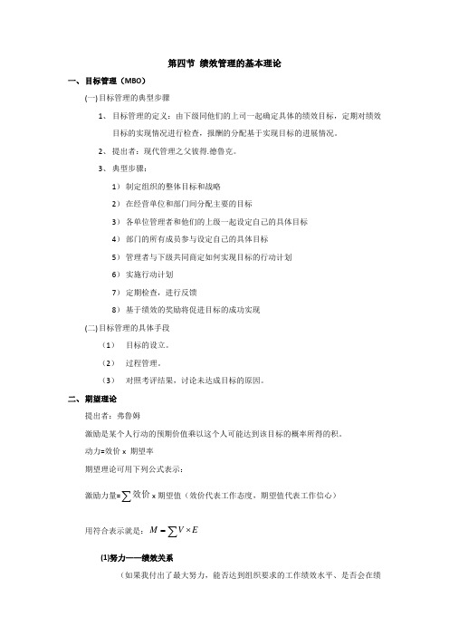 第四节 绩效管理的基本理论