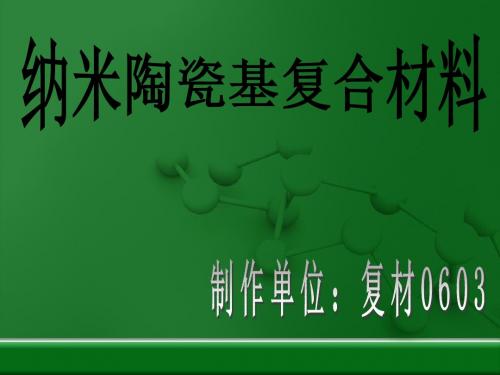 纳米陶瓷基复合材料