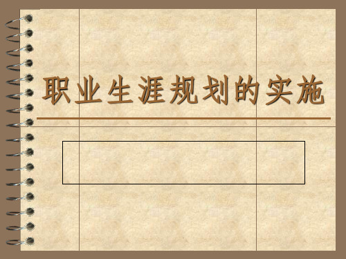 职业生涯规划的实施ppt课件