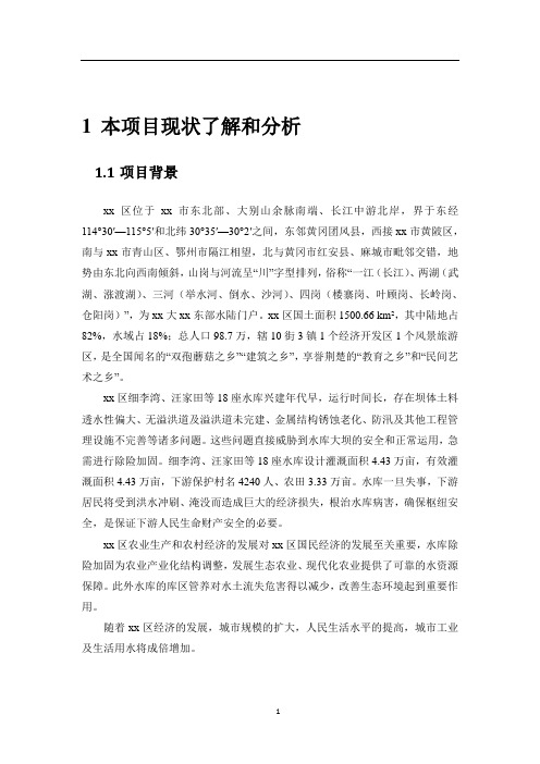 xx水库除险加固设计技术标