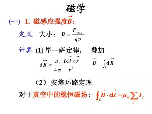 大学物理2总结