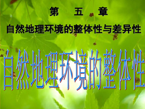 人教版高中地理必修1第5章第1节自然地理环境的整体性 (共36张PPT)(优质版)