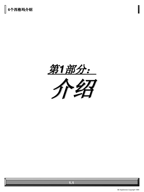 GE 6西格玛教程