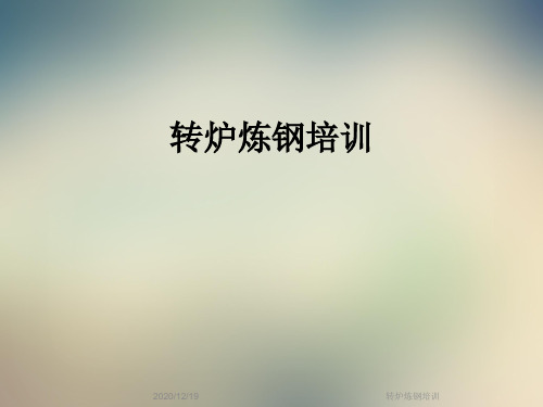 转炉炼钢培训