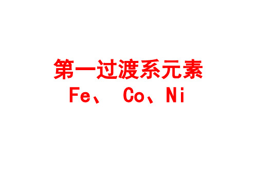 第一过渡系元素(一) Fe、 Co、Ni