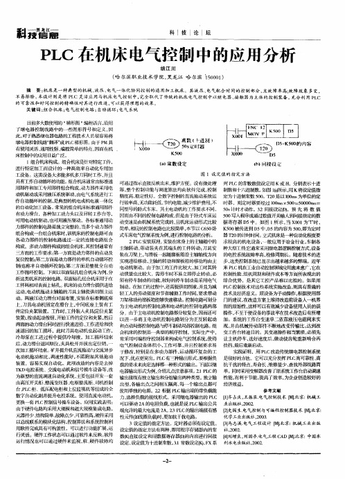 PLC在机床电气控制中的应用分析