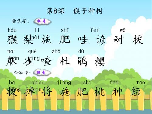 8  猴子种树_生字词学习