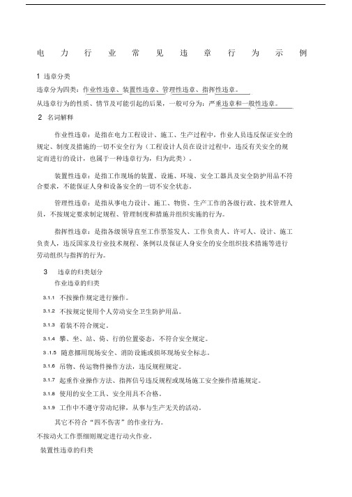 电力行业常见违章行为案例.doc