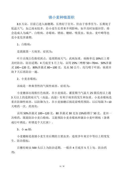 小麦后期“一喷三防”实施方案