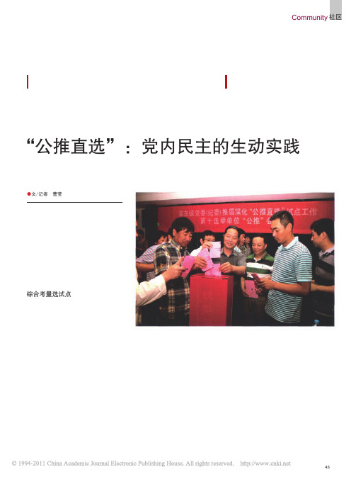 _公推直选_党内民主的生动实践_高东镇党委_纪委_公推直选_试点侧记