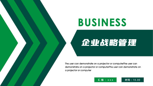 企业文化发展战略管理运营培训PPT