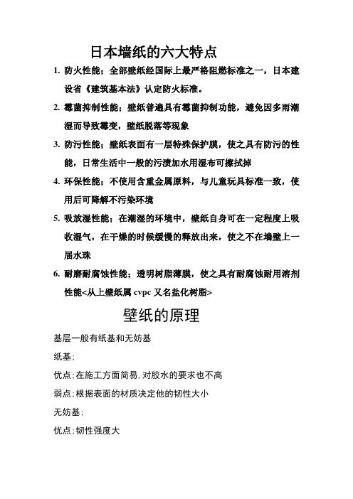 日本墙纸的六大特点
