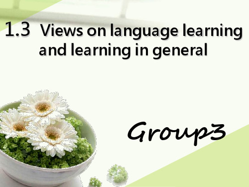 Views on language learning and learning in general