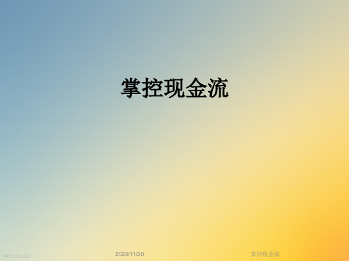 掌控现金流