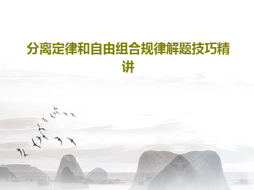 分离定律和自由组合规律解题技巧精讲64页PPT