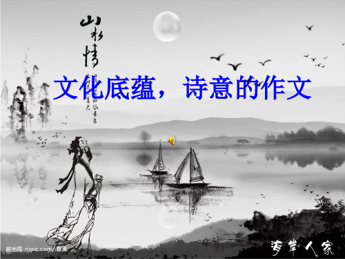 文化底蕴,诗意的作文