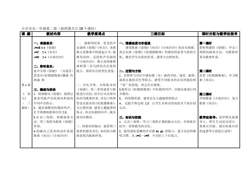 一年级下册音乐教材分析2012版