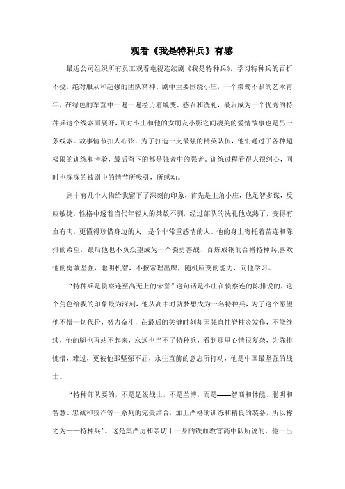 特种兵观后感