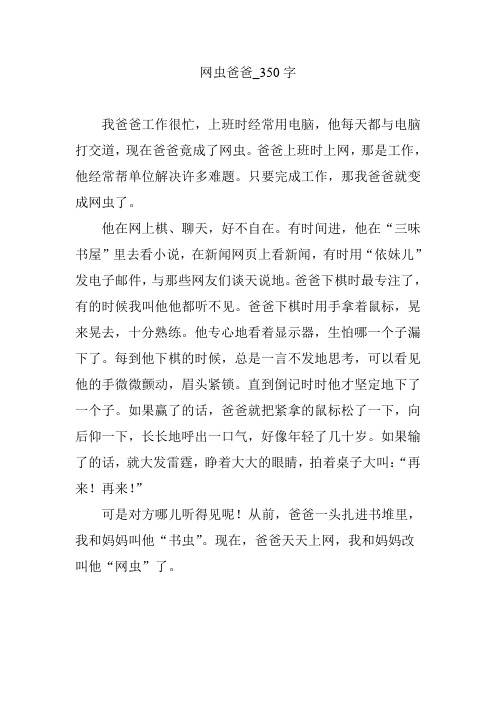 网虫爸爸_350字
