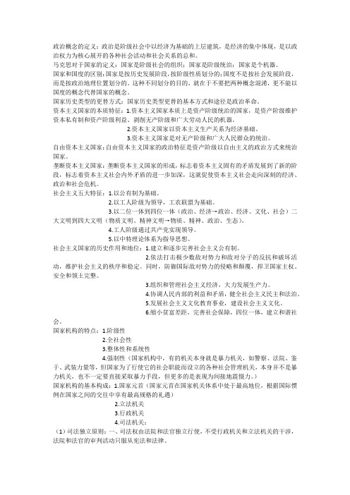 政治学重点