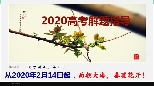 2019年全国卷42题解题指导(卷2)