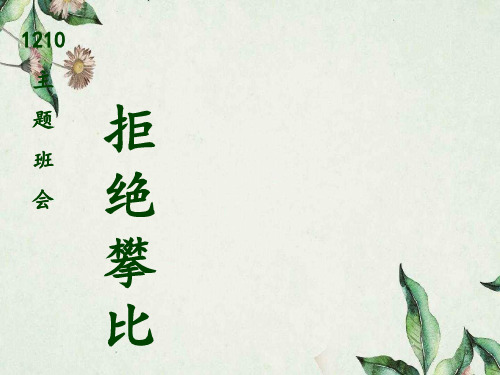 拒绝攀比—主题班会