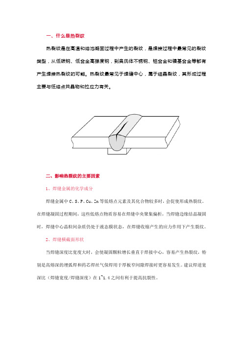 热裂纹的主要产生原因及预防措施