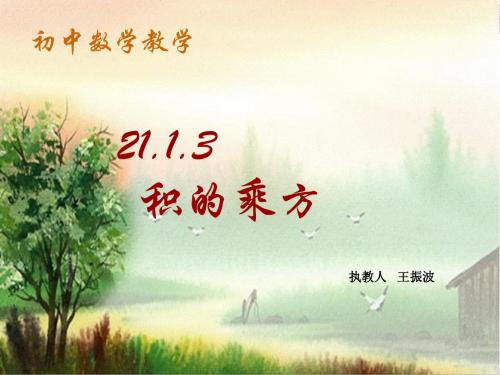 积的乘方课件