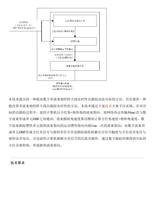 提高数字多波束相控阵天线自跟踪动态目标实时性的方法的制作技术
