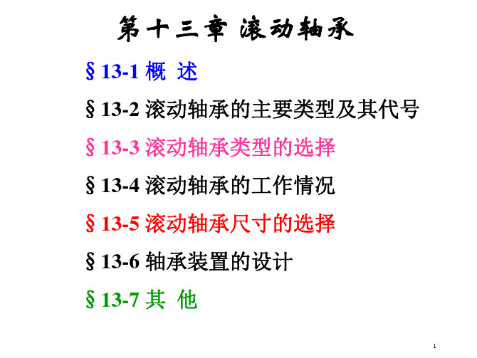 机械原理 课件 第13章(滚动轴承)