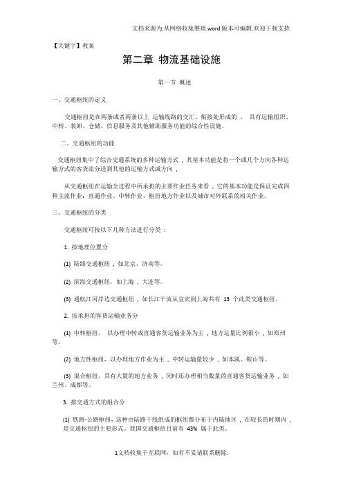 【教案】物流设施与设备电子教案第二章物流基础设施