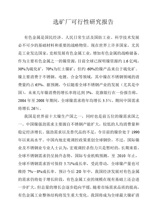 选矿厂可研