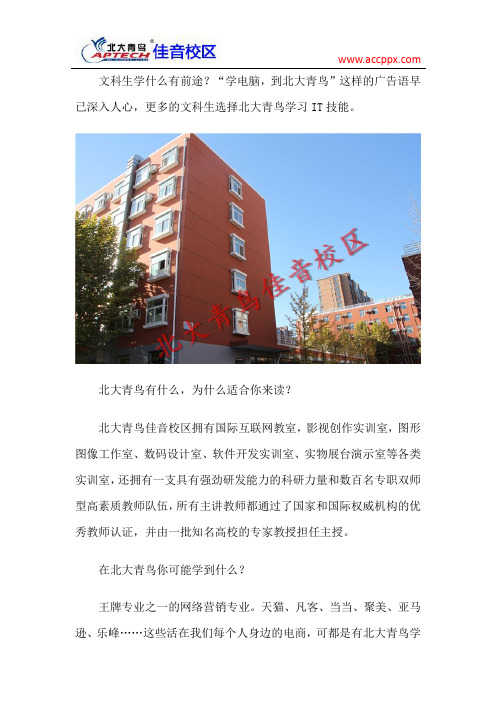 北大青鸟 文科生学什么有前途