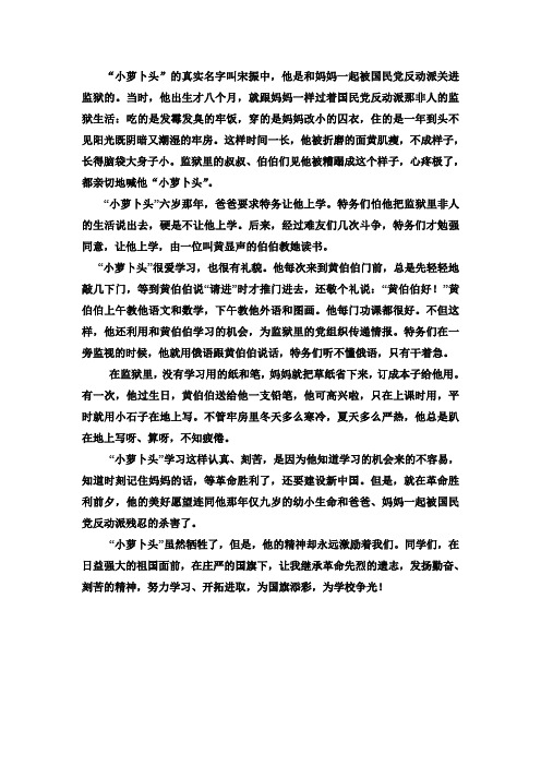 小萝卜头的故事