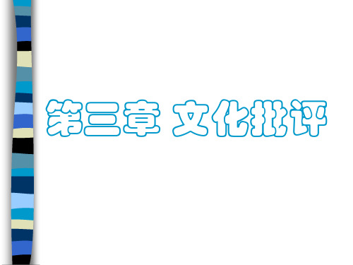 第三章 文化批评