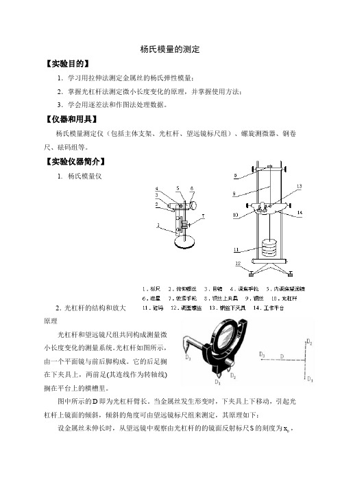 杨氏模量的测定