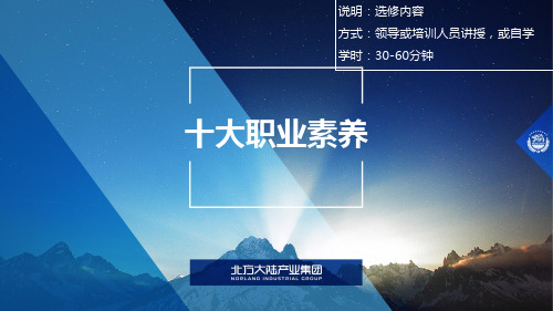04-十大职业素养 课件