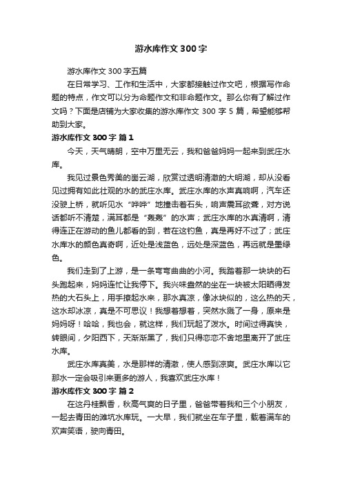游水库作文300字