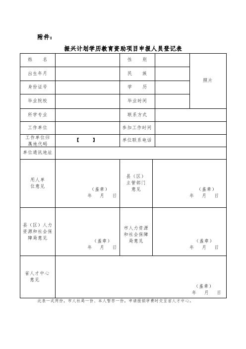 振兴计划学历资助